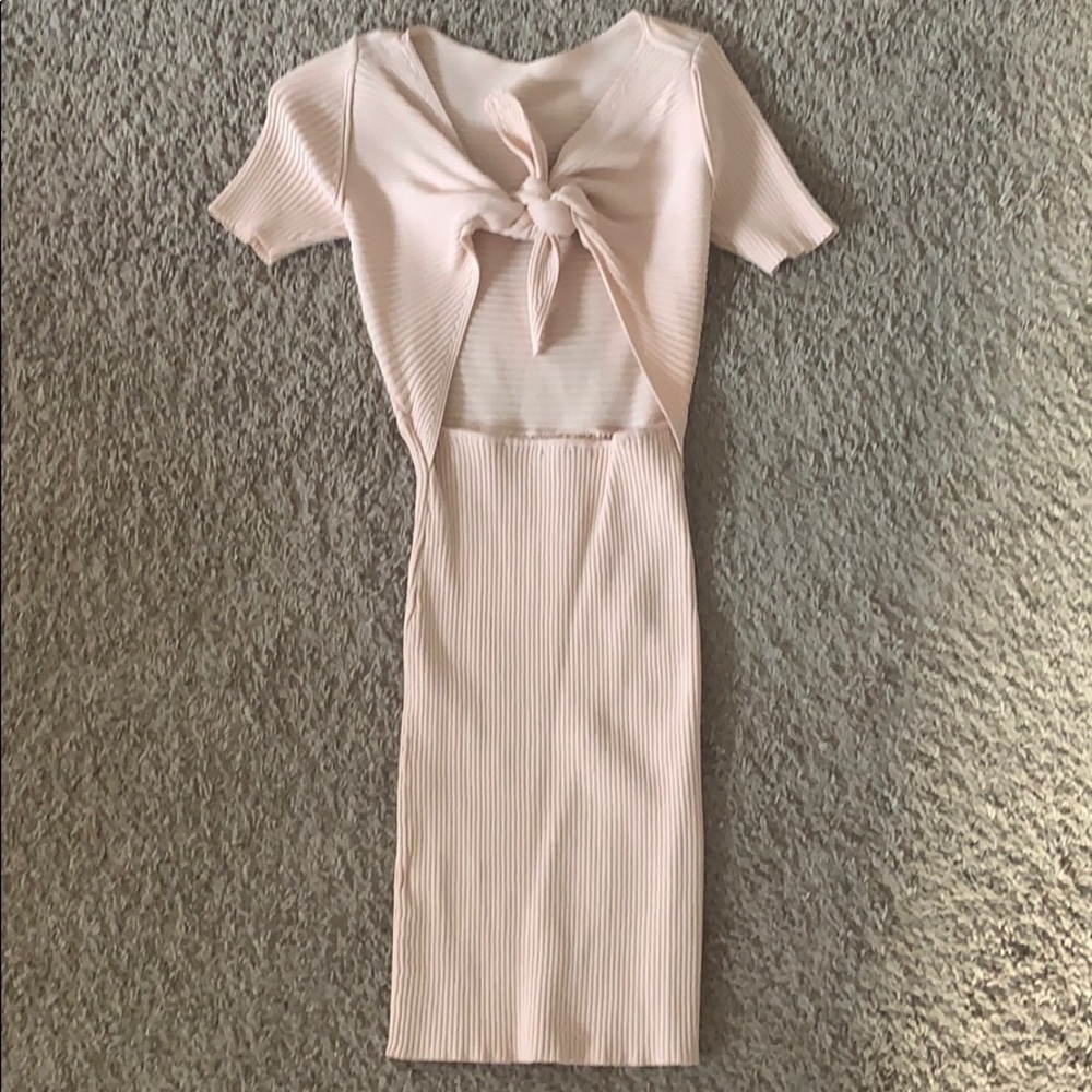 Hazel and Olive Pink Ribbed Dress